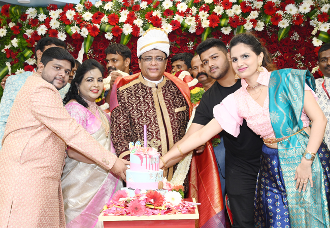 Bro Andrew Richard celebrates his 60th Birthday with grandneur amidst a large number of devotees here on Sunday, 16th, 2023, at Grace Ministry Prayer Centre Budigere in Bangalore with a myriad of wishes.